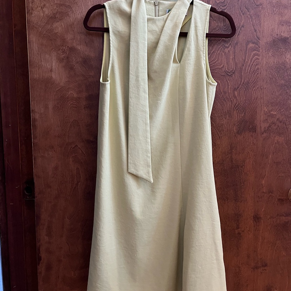 Tibi Yellow Sleeveless Midi Dress